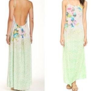 Intimately Free People backless Nomad water color maxi dress with side slits
